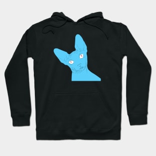 Blue Sphynx Cat Hoodie